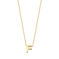 Blush Колие 14k, Буква F