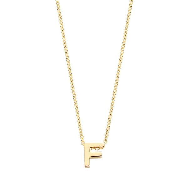 Blush Колие 14k, Буква F