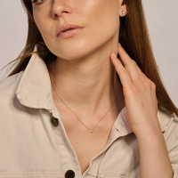 Blush Колие 14k, Буква F