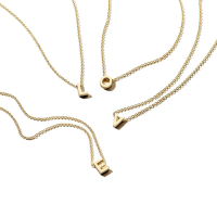 Blush Колие 14k, Буква F