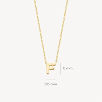 Blush Колие 14k, Буква F