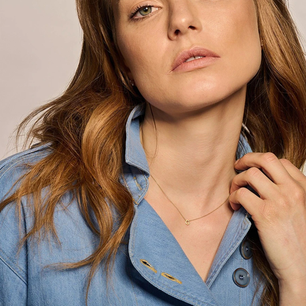 Blush Колие 14k, Буква G