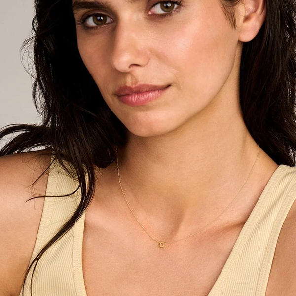 Blush Колие 14k, Буква O