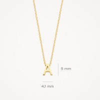 Blush Колие 14k, Буква A