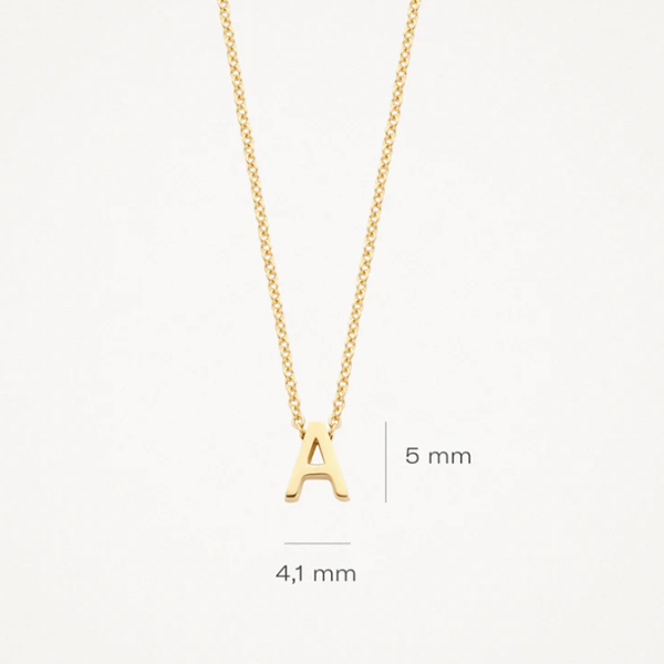 Blush Колие 14k, Буква A